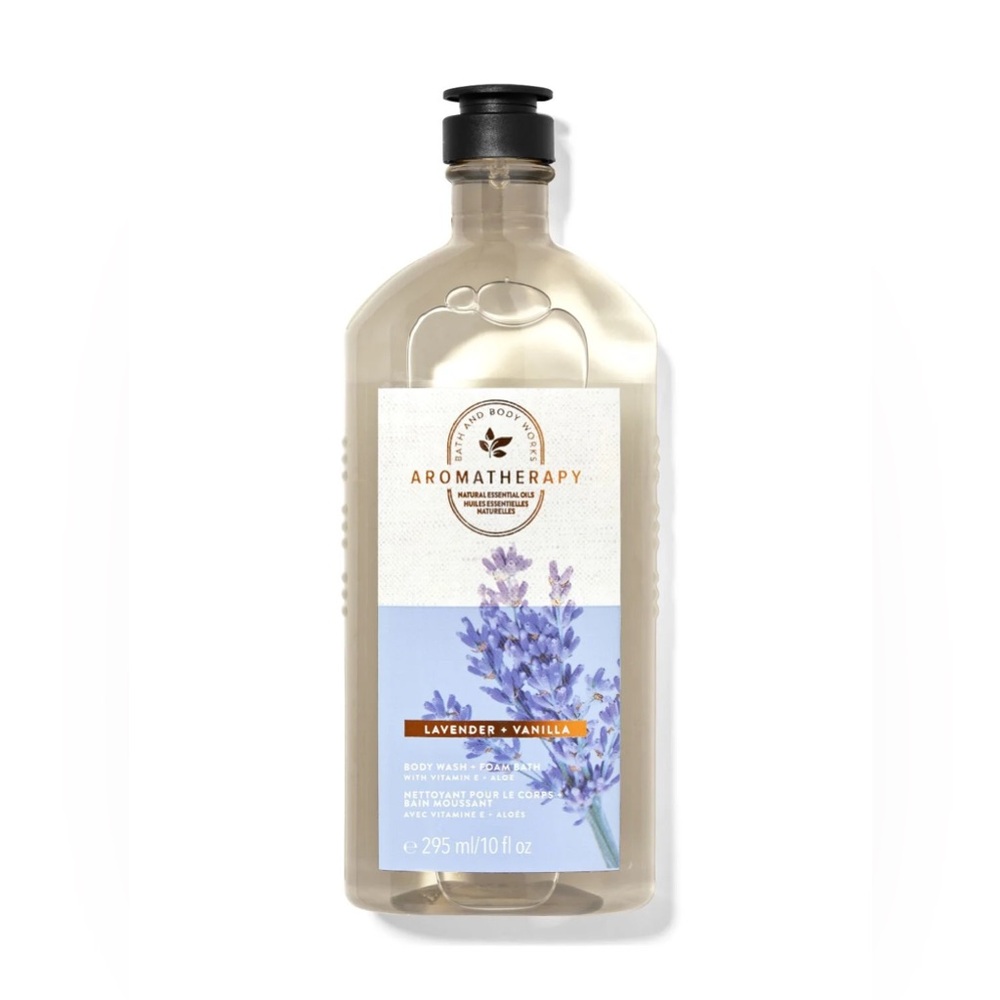New Bath & Body Works Aromatherapy Lavender Vanilla Body Wash and Foam Bath295ml